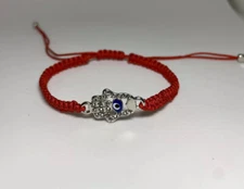 Evil Eye Hamsa & Good Luck Red String Bracelet -Evil Eye Protection