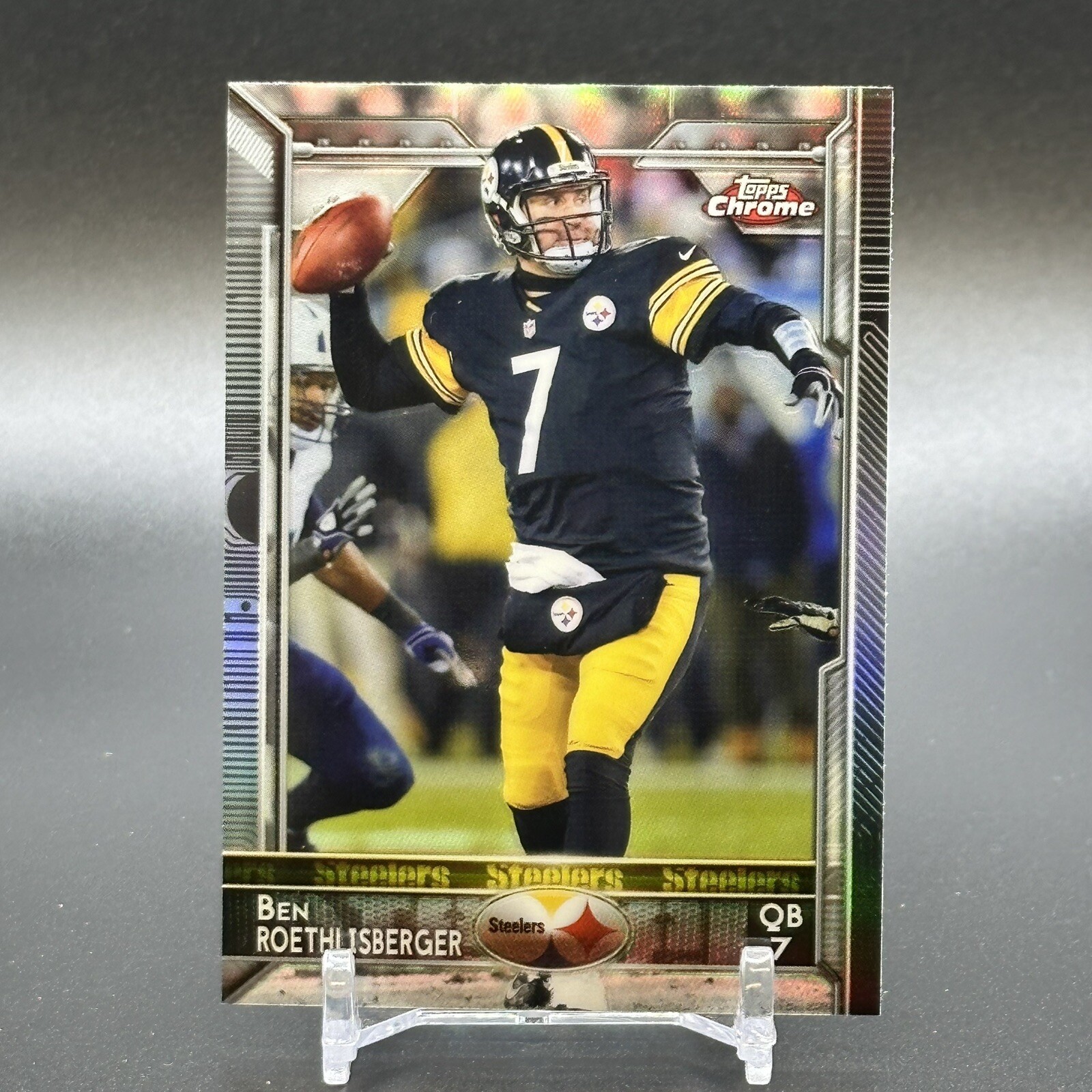 2015 Topps Chrome Refractor #30 Ben Roethlisberger - Steelers Football Card