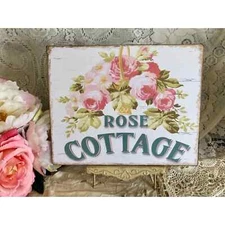 Rose Cottage, Shabby Chic Plaque / Sign
