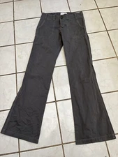 SANCTUARY CLOTHING Grey 100% Cotton Boot Cut Flared Leg Utility Cargo Pants 26