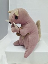 Vintage 8" Purple Felt Squirrel w/Acorn Home Made Soft Stuffed Toy circa 1960s