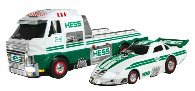 Hess 2016 Toy Truck and Dragster Oversized Race Car Collectible Vehicle - White/Green (6863027)