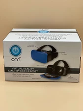 ONN Virtual Reality Smartphone Headset Blue - Compatible with 6" Phone or Less
