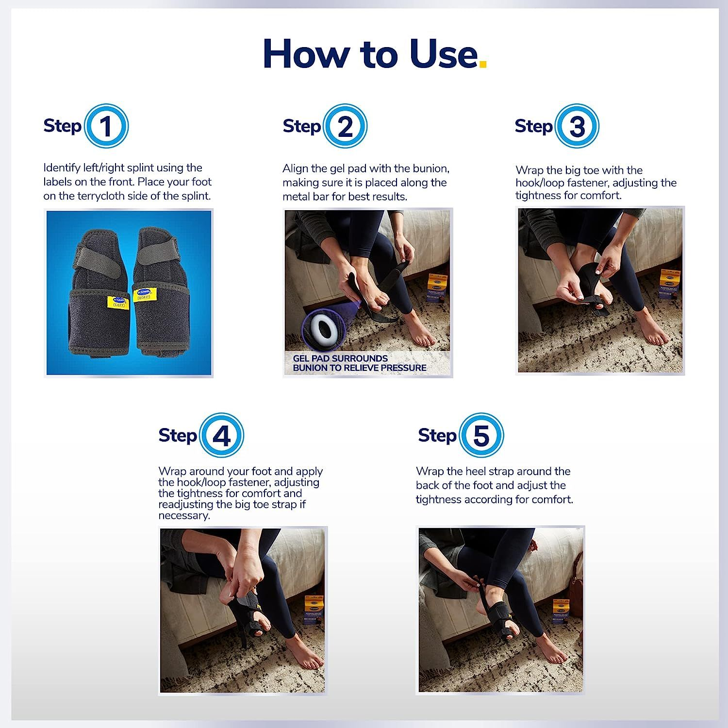 Dr. Scholl's Bunion Relief & Toe Corrector, 1 support set (1 One Size