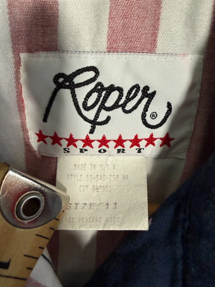 ROPER Western Shirt Womens Size 11  American Flag Foto 3 de 4