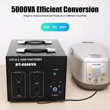 Heavy Duty 5000W Voltage Transformer Step Up/Down 110V to 220V Converter