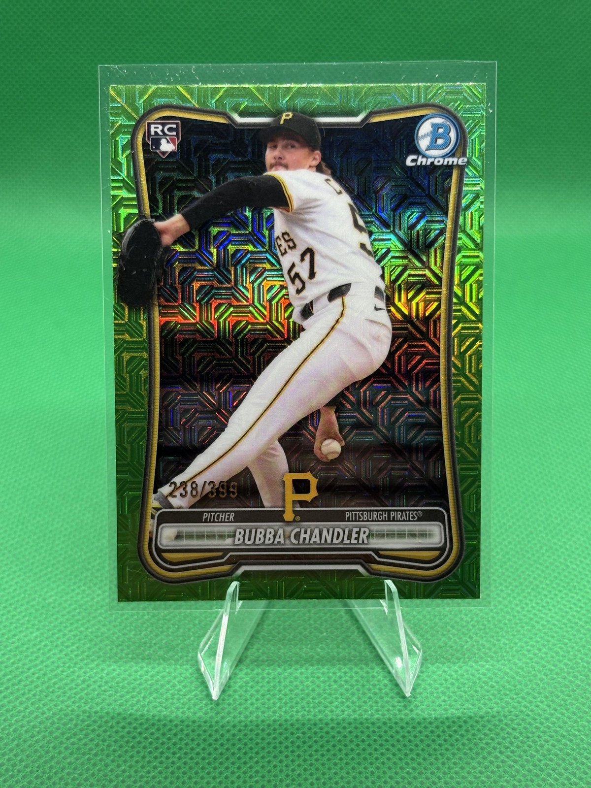2026 Bowman #83 Bubba Chandler Chrome Mojo Neon Green Refractors #/399