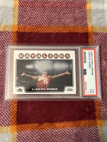 2008-09 Topps Chrome LeBron James #23 Cleveland Cavaliers PSA 7