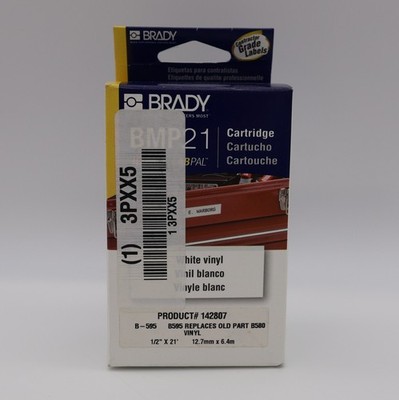 Brady M21-500-595-Wt Label Cartridge Black/White 1/2 In. B595 B580