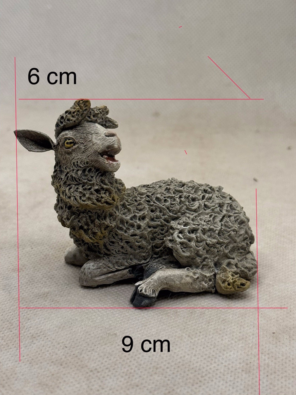 Neapolitan Nativity Animal Lamb Courtyard Nativity Art 6x9cm Design