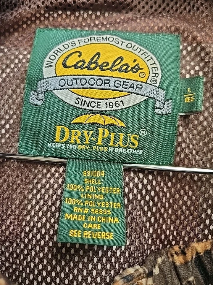 Men's Cabela's Dry Plus Mossy Oak Seclusion 3D Hooded Jacket Pant set EUC Mens L - Image 3 of 4