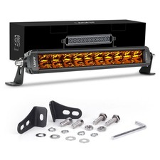 Lasfit 12" inch Amber LED Light Bar Spot Flood Combo Offroad Driving Truck ATV