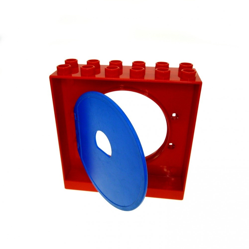 1x Lego Duplo Ball Track Holder 2x6x5 Red Flap Blue Tube 31193 4114703 31191