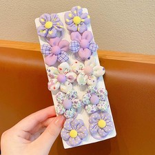 10 PCS Colorful Flower Girls Toddler Hair Ties Soft Ponytail Bands Color 4