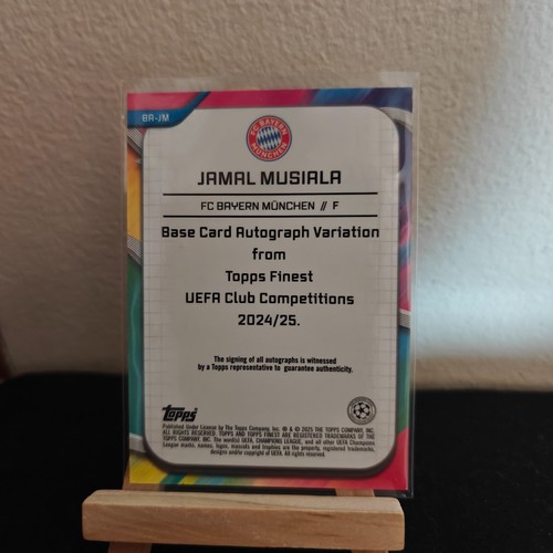 2024-25 Topps Finest UEFA Club Competitions Jamal Musiala Auto /75 - Foto 2 di 2