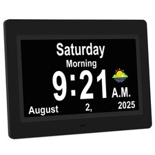 Dementia Clocks with Day and Date for Seniors,13 Alarms Custom Reminders, Ext...