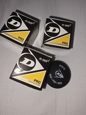 Dunlop Pro Squash Ball ( 3 Balls Included) Double Yellow Dot - 3 Balls Included