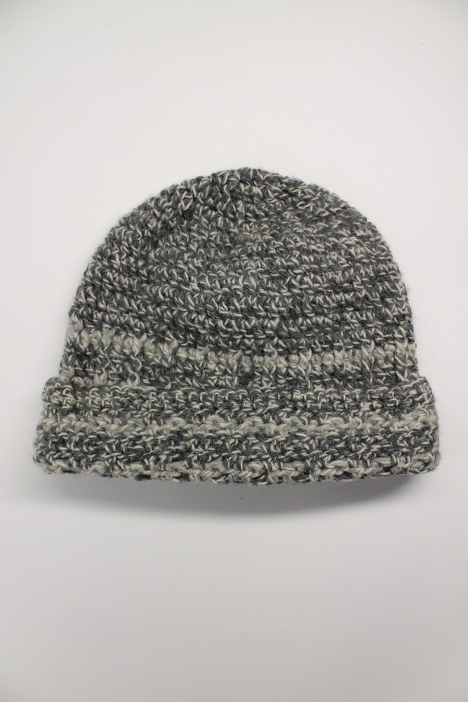 Gray knit winter cuff cap - image 2