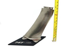 Boeing 747 JT9 Titanium Jet Engine Blade Display Pilots Gift Airline Turbine