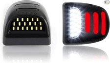 LED License Plate Lights Assembly w/Red OLED N Color: Black Red OLED Neon Tube