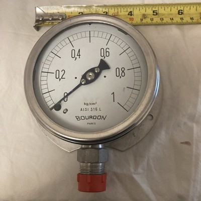 Bourdon Paris Manometer - 0 -1 KG / CM²
