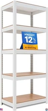 5-Tier 24.1" Metal Shelving Unit Adjustable Heavy Duty Storage Rack Utility
