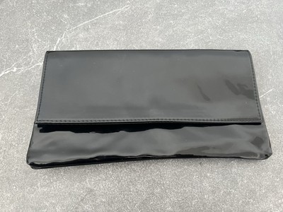 Schwarze Lack Clutch Tasche von Jil Sander