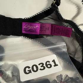 L'Agent by Agent Provocateur Black Lace Bra Floral Sheer Underwire 34A Vintage