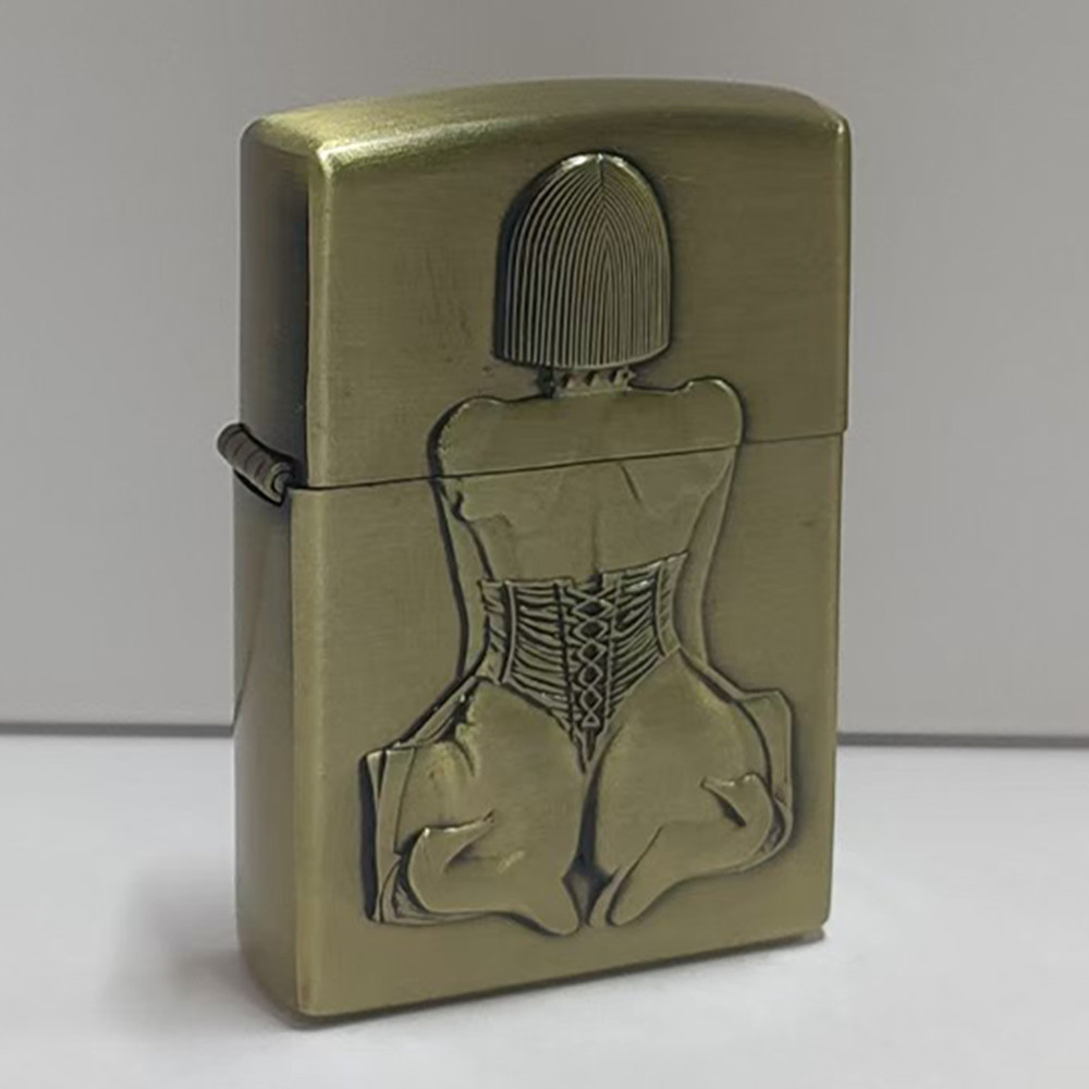 Yaesina Retro Steel Wheel Flip-Top Cigarette Pocket Lighter 