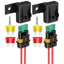 Inline Fuse Holder, 2Pack IP67 Waterproof 12AWG Gauge Wiring Harness ATC/ATO 20A