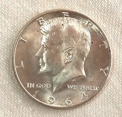 1964-D Kennedy Half Dollar Coin 90% Silver 50 Cent