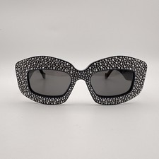  New Loewe LW4114IS 90A Navy blue Anagram Screen Shield Sunglasses Italy