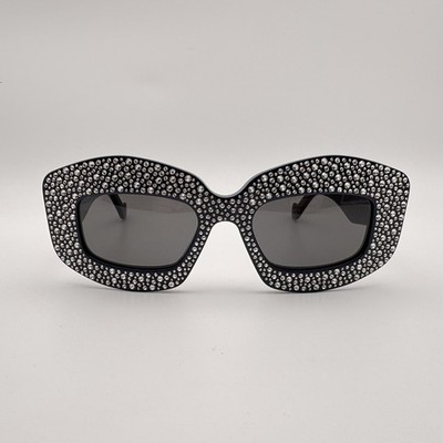 [New] Loewe LW4114IS 90A Navy blue Anagram Screen Shield Sunglasses Italy
