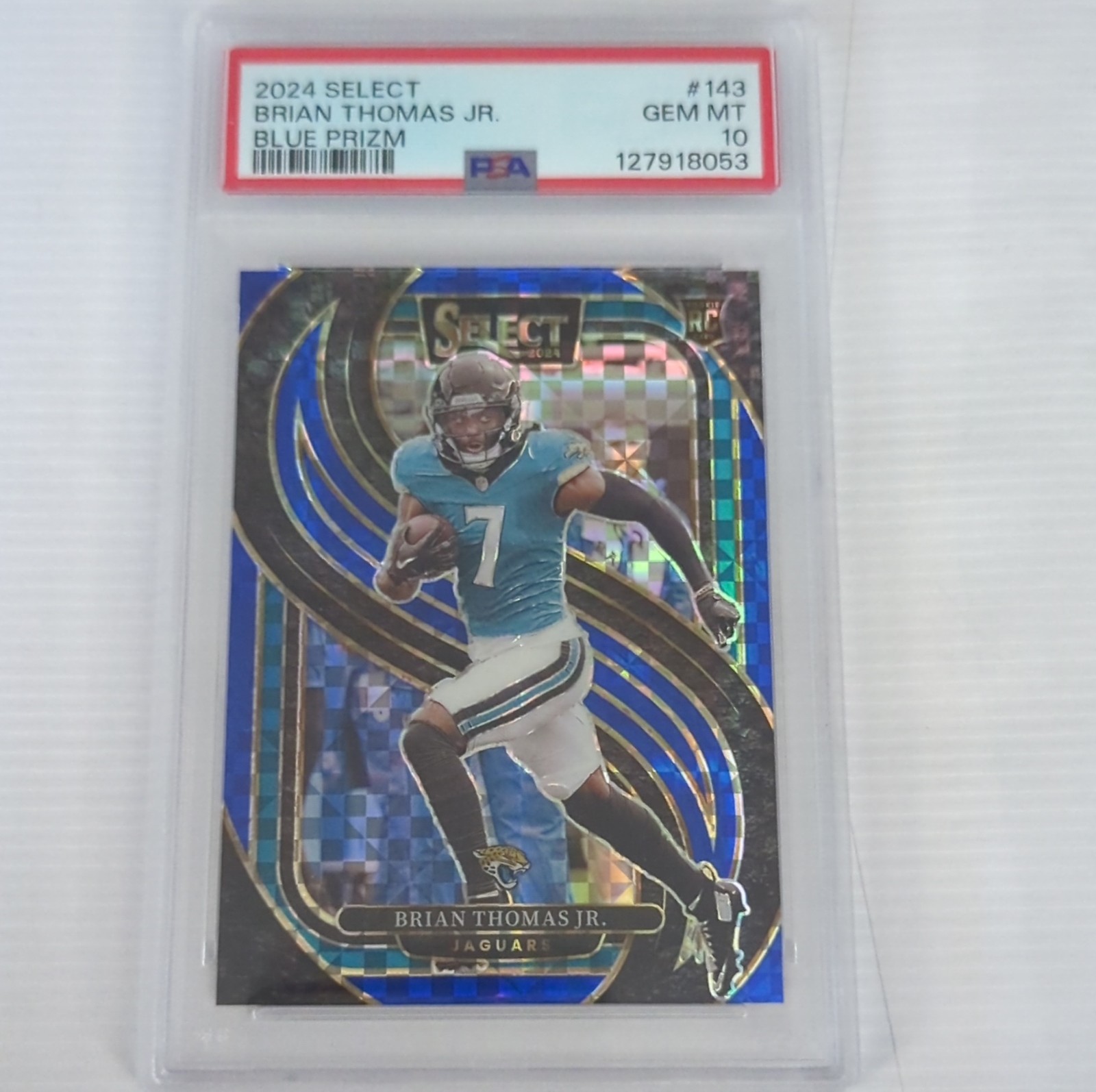 Panini 2024 Select Blue Prizm Rookie #143 /175 PSA 10 Brian Thomas Jr. Jaguars
