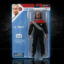 Lt. Worf Star Trek TNGRetro Style Articulated Mego Action Figure 8 inch