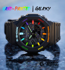 Hand-Painted Casio G-SHOCK GA-2100 Rainbow Galaxy | Unique Custom CasiOak Mod