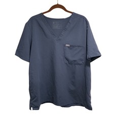 Figs Womens Blue Catarina one Pocket Scrub Top XXL Uniform Medical Nurse Doctor