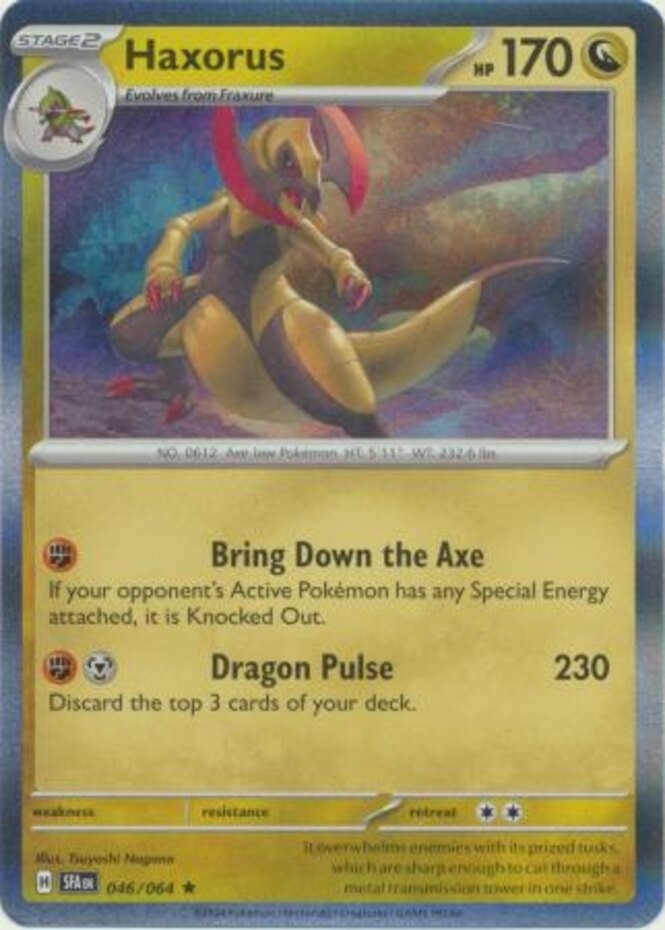 Haxorus - 046/064 - Holo Rare (Near Mint) Shrouded Fable - Dragon Pokémon