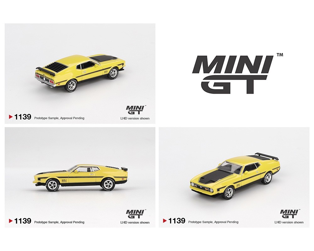 Mini GT Ford Mustang Mach1 Grabber Yellow #1139 1/64