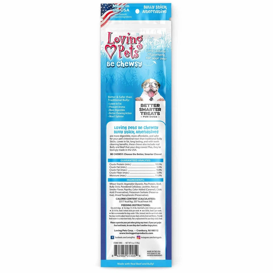 Альтернативные жевательные палочки LOVE PETS Be Chewsy Bully 10 дюймов 3 упаковки - Изображение 2 из 2