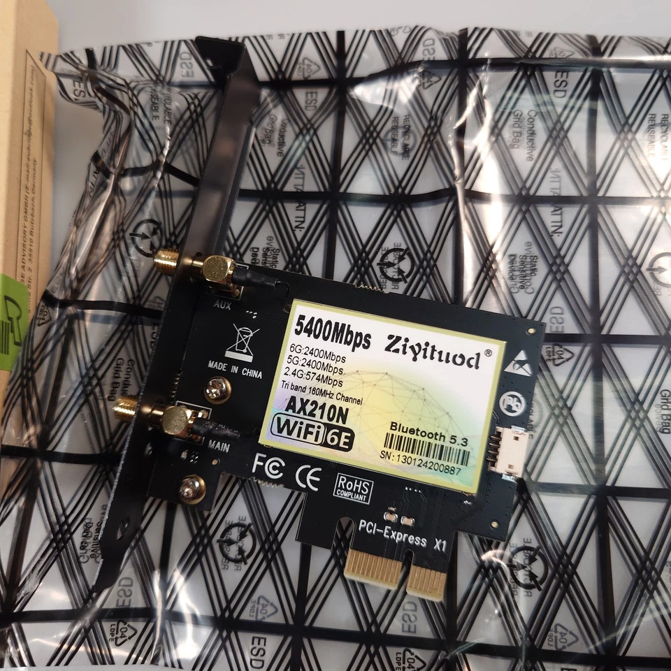 Ziyituod 5400Mbps AX210N PCI-Express X1 WLAN-Karte - Bild 2 von 4