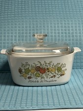 Vintage Corning Ware Spice of Life L'Echalote A 3 B Casserole Dish 3 Qt W/Lid