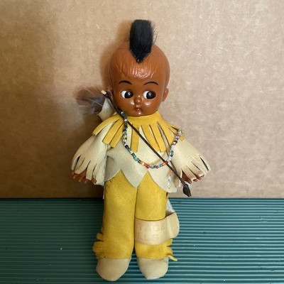 Heritage Dolls Indianer Kewpie Stil komplettes Kostüm mit Etikett 6,5 Zoll