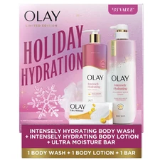 New Olay Hydration Gift Pack with Hyaluronic Body Wash, Lotion, and Beauty Bar