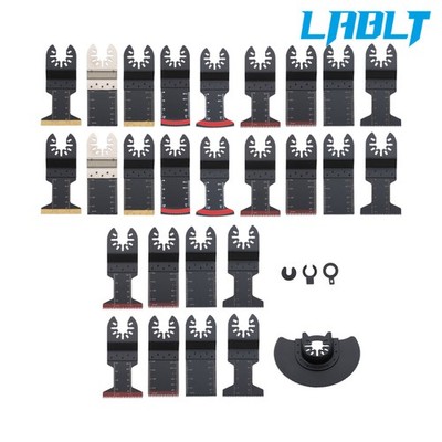 LABLT 30PCS Oscillating Saw Blade Universal Quick Release Multitool Kit for Wood