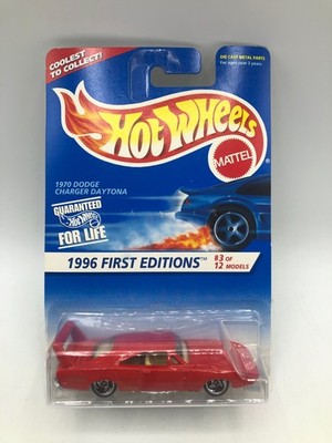 Hot Wheels 1970 Dodge Charger Daytona, 1996 First Editions 3/12 Models [red] Raz