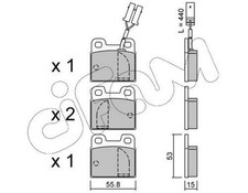 CIFAM Bremsbeläge Satz Hinten Bremsklötze für ALFA ROMEO 75 (162B) GTV (116) SZ