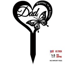 Cemetery Decorations for Grave Metal Grave Marker Memorial Garden Stake Dad