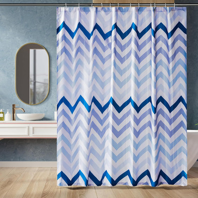 Amazon Basics Bathroom Shower Curtain, Water Resistant Fabric with Weighted Hem,