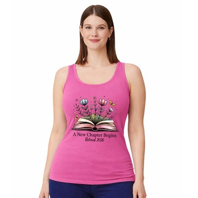 Floral Book Damen Tank Top A New Chapter Begins Vintage Ruhestand Geschenk